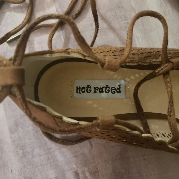 NWOT‎ Not rated pointed toe lace up flats size 8 - Picture 8 of 11